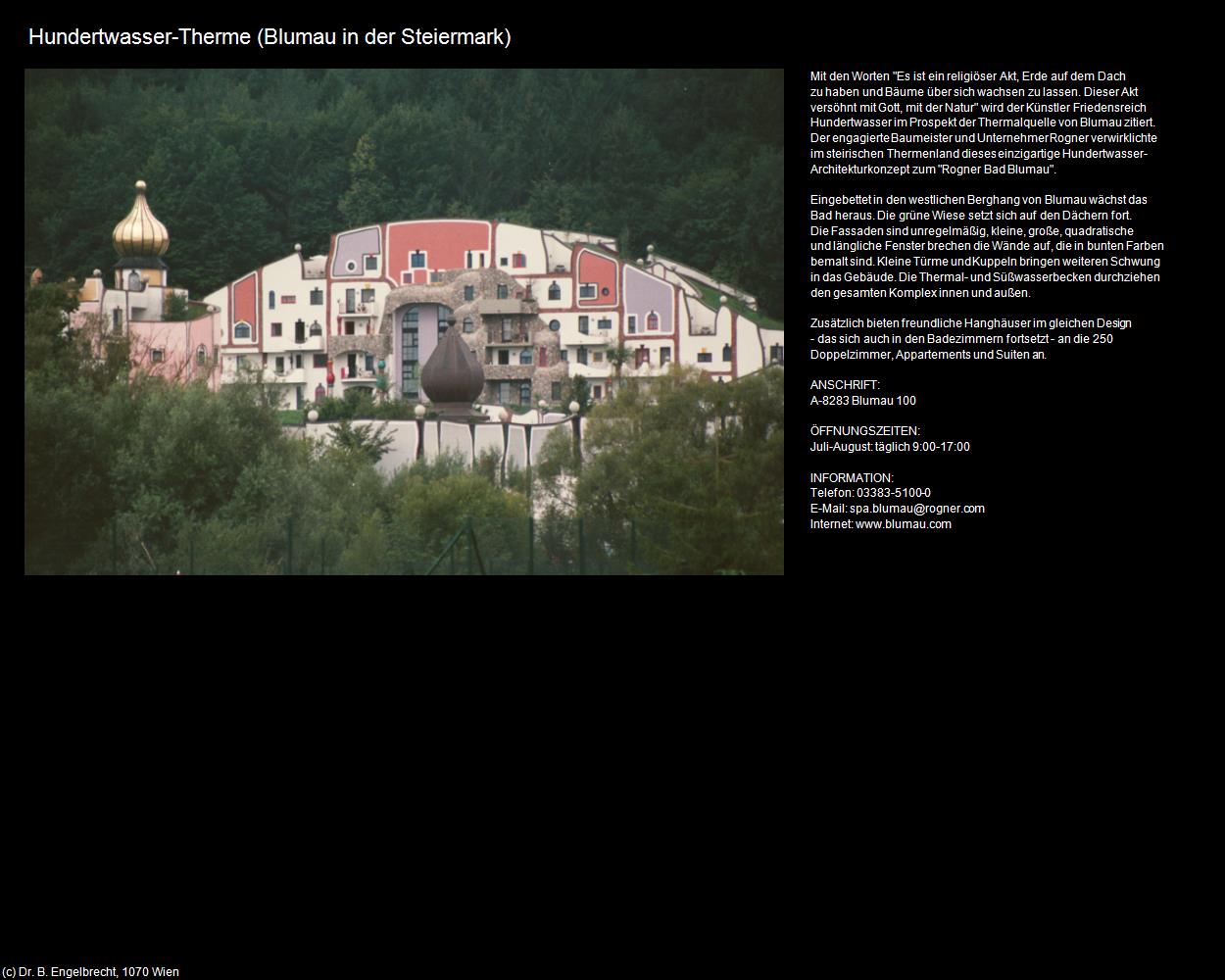 Hundertwasser-Therme (Blumau in der Steiermark) in Kulturatlas-STEIERMARK