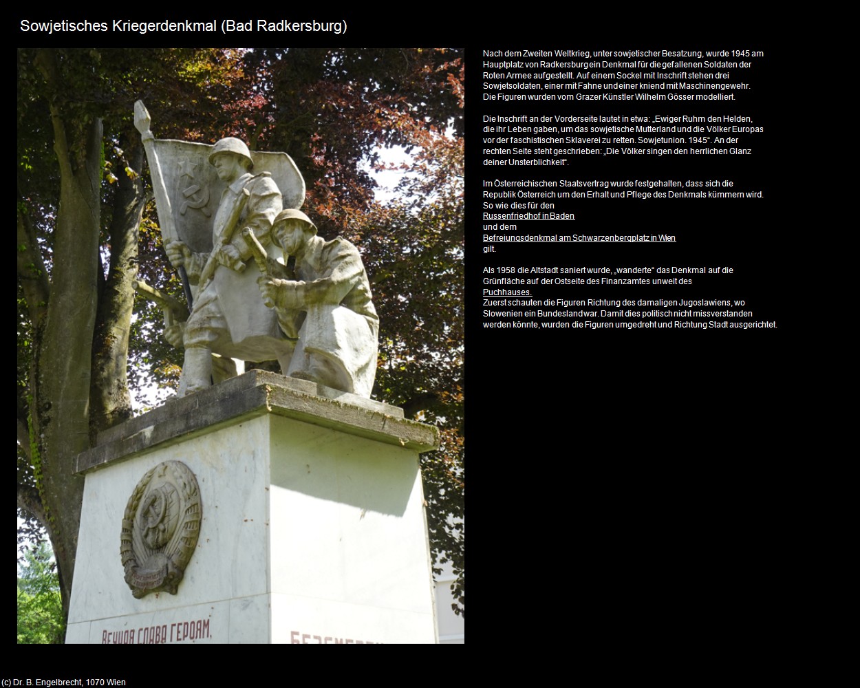 Sowjetisches Kriegerdenkmal (Bad Radkersburg) in Kulturatlas-STEIERMARK(c)B.Engelbrecht