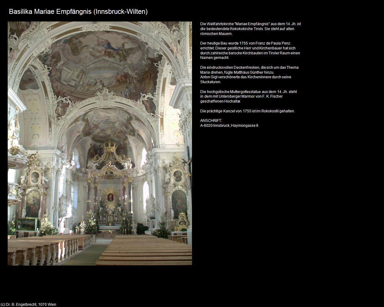 Basilika Mariae Empfängnis (Wilten) (Innsbruck) in Kulturatlas-TIROL