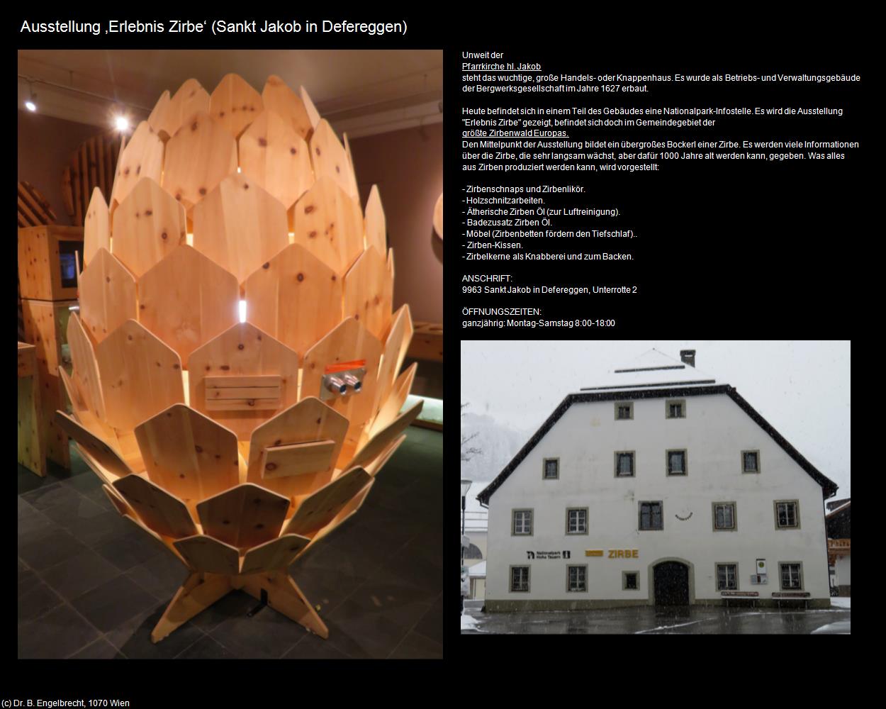 Ausstellung �Erlebnis Zirbe�  (Sankt Jakob in Defereggen) in Kulturatlas-TIROL(c)B.Engelbrecht