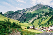 Tannbergbrücke und Flexenstraße (Lech am Arlberg)