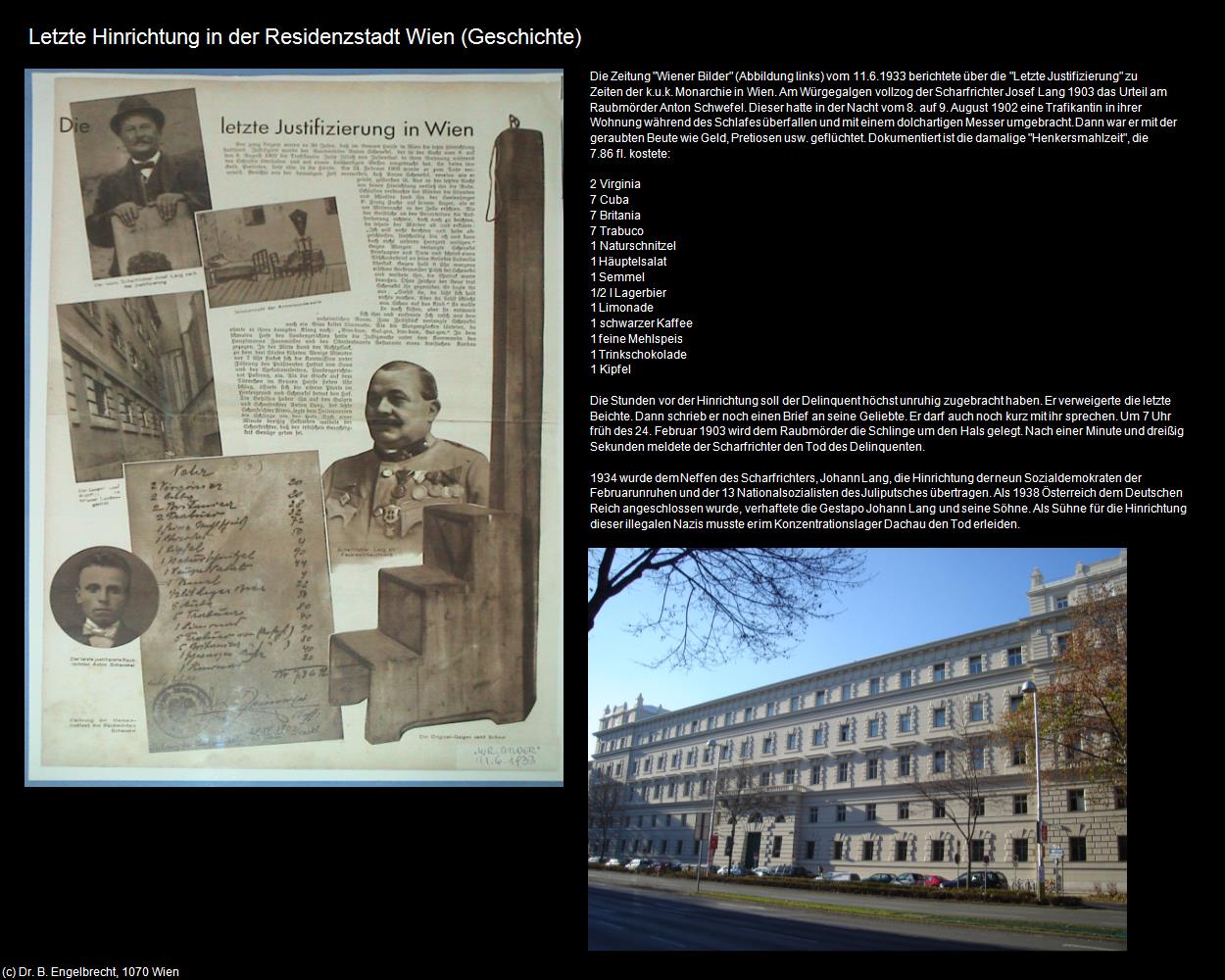 Letzte Hinrichtung in der Residenzstadt Wien  (08-VIII. Bezirk-Josefstadt) in Kulturatlas-WIEN