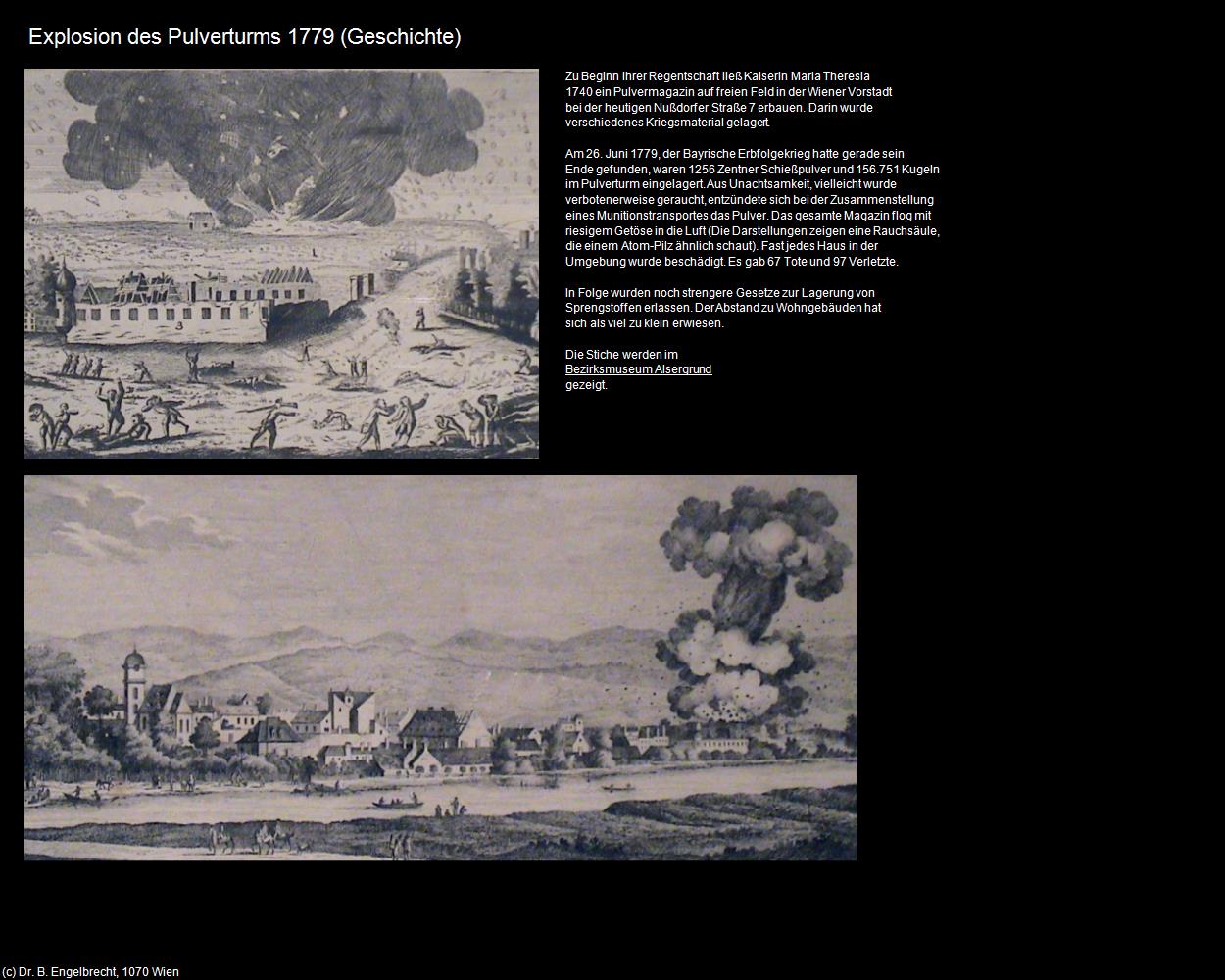 Explosion des Pulverturms 1779 (IX. Bezirk-Alsergrund) in Kulturatlas-WIEN(c)B.Engelbrecht