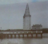 Leuchtturm im Naturschutzgebiet de Ijzermonding (Nieuwpoort )