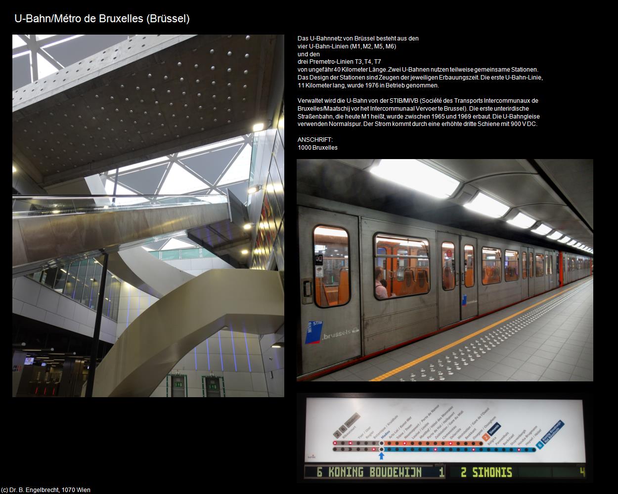 U-Bahn/Metro de Bruxelles (Brüssel) in Kulturatlas-BELGIEN