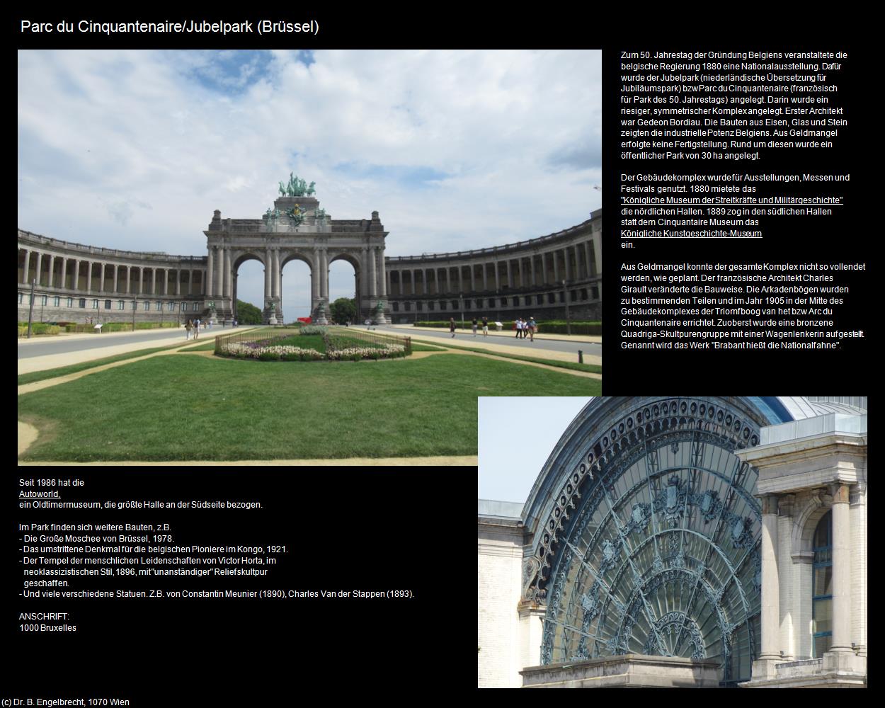 Parc du Cinquantenaire/Jubelpark (Brüssel) in Kulturatlas-BELGIEN(c)B.Engelbrecht