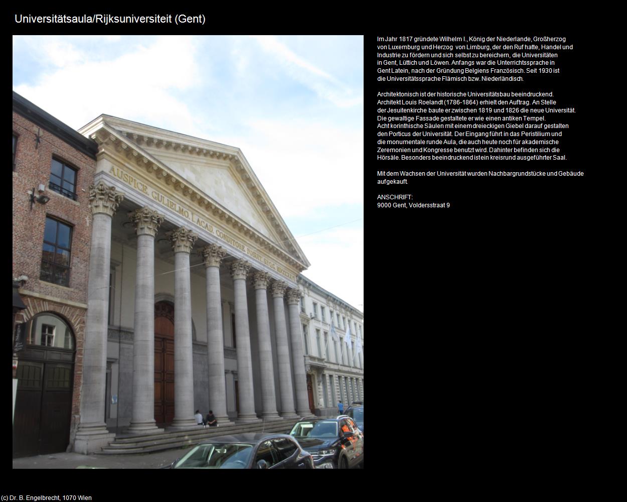 Universitätsaula/Rijksuniversiteit (Gent) in Kulturatlas-BELGIEN