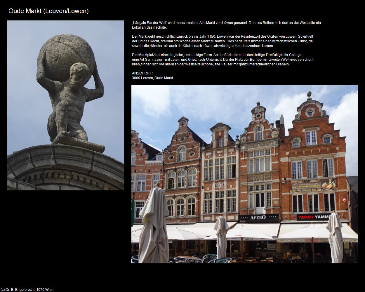 Oude Markt (Leuven/Löwen) in Kulturatlas-BELGIEN