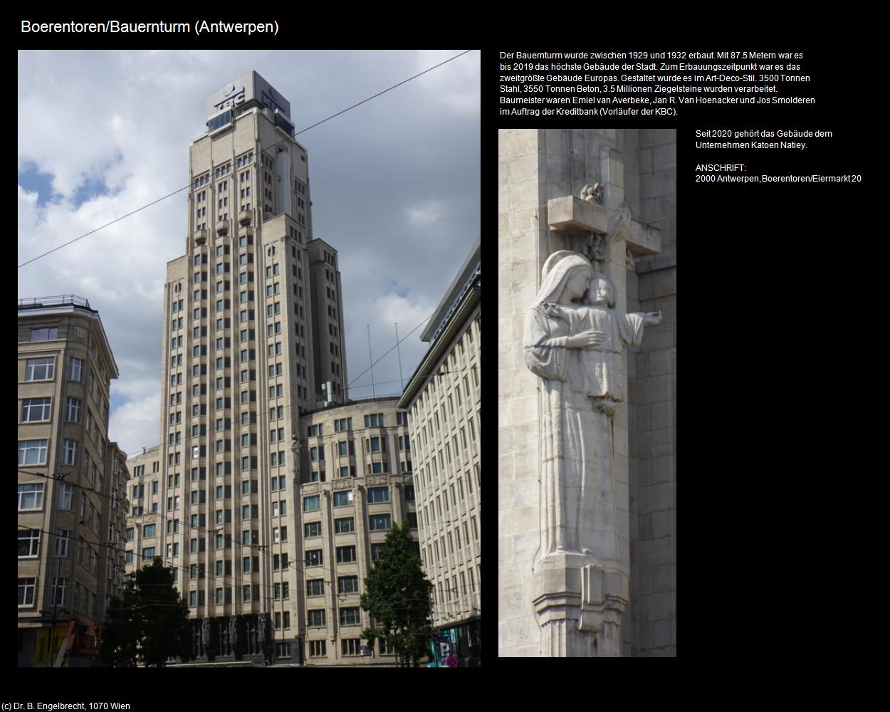 Boerentoren/Bauernturm (Antwerpen) in Kulturatlas-BELGIEN