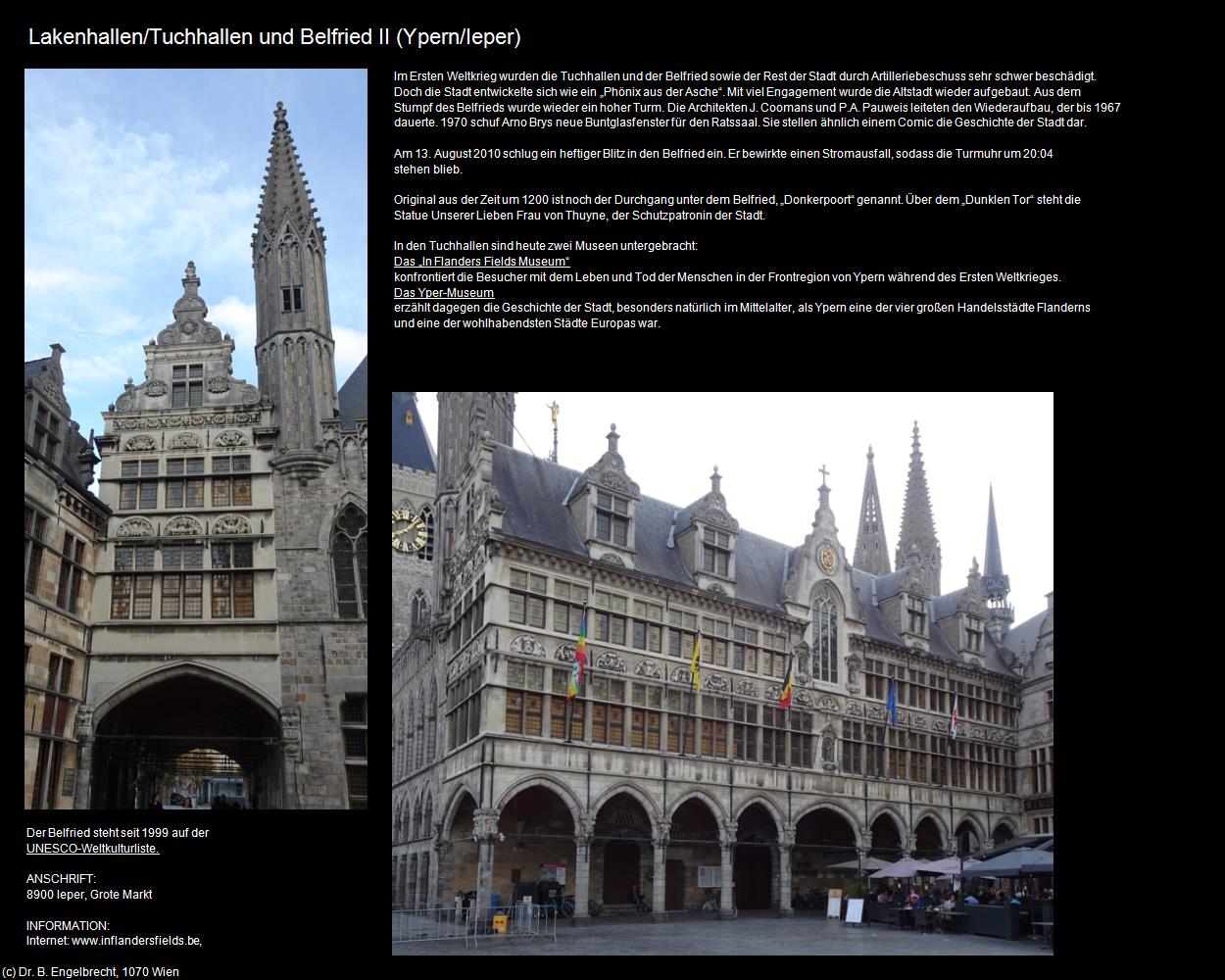 Lakenhallen/Tuchhallen und Belfried II  (Ypern/Ieper) in Kulturatlas-BELGIEN(c)B.Engelbrecht