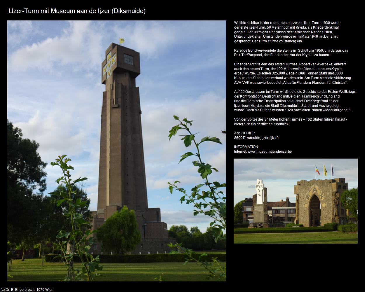 IJuser-Turm mit Museum aan de Ijzer (Diksmuide) in Kulturatlas-BELGIEN