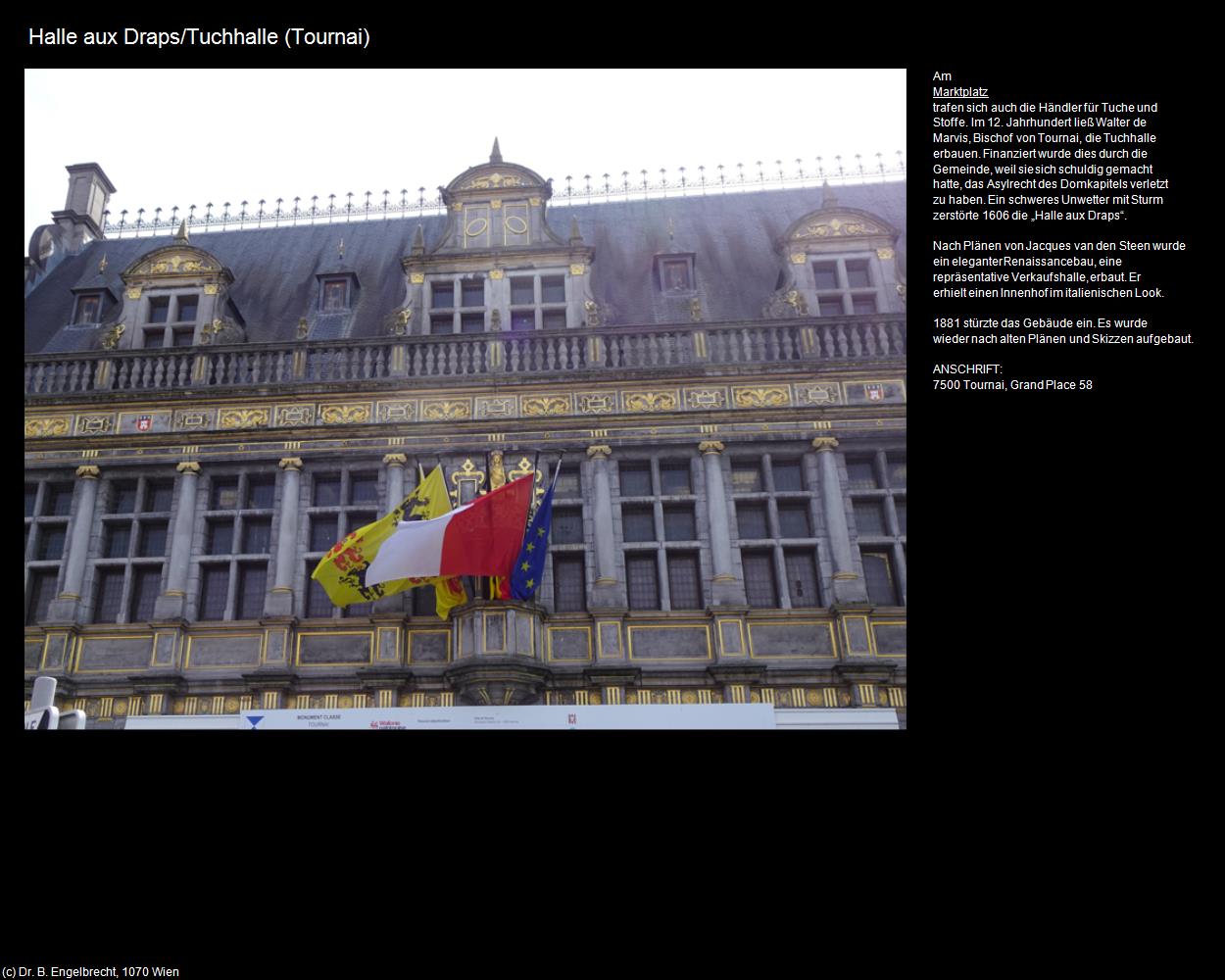 Halle aux Draps/Tuchhalle  (Tournai) in Kulturatlas-BELGIEN(c)B.Engelbrecht