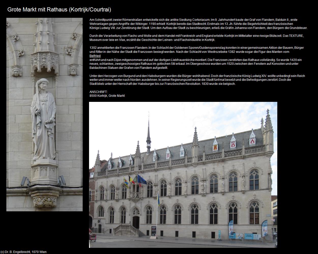 Grote Markt mit Rathaus (Kortrijk/Courtrai) in Kulturatlas-BELGIEN(c)B.Engelbrecht