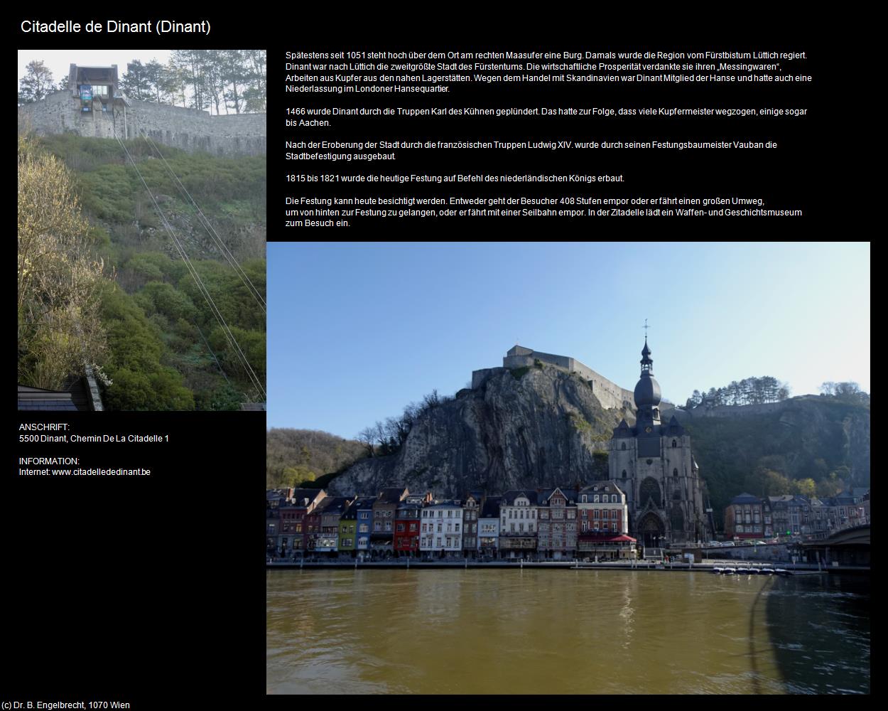 Citadelle de Dinant (Dinant) in Kulturatlas-BELGIEN