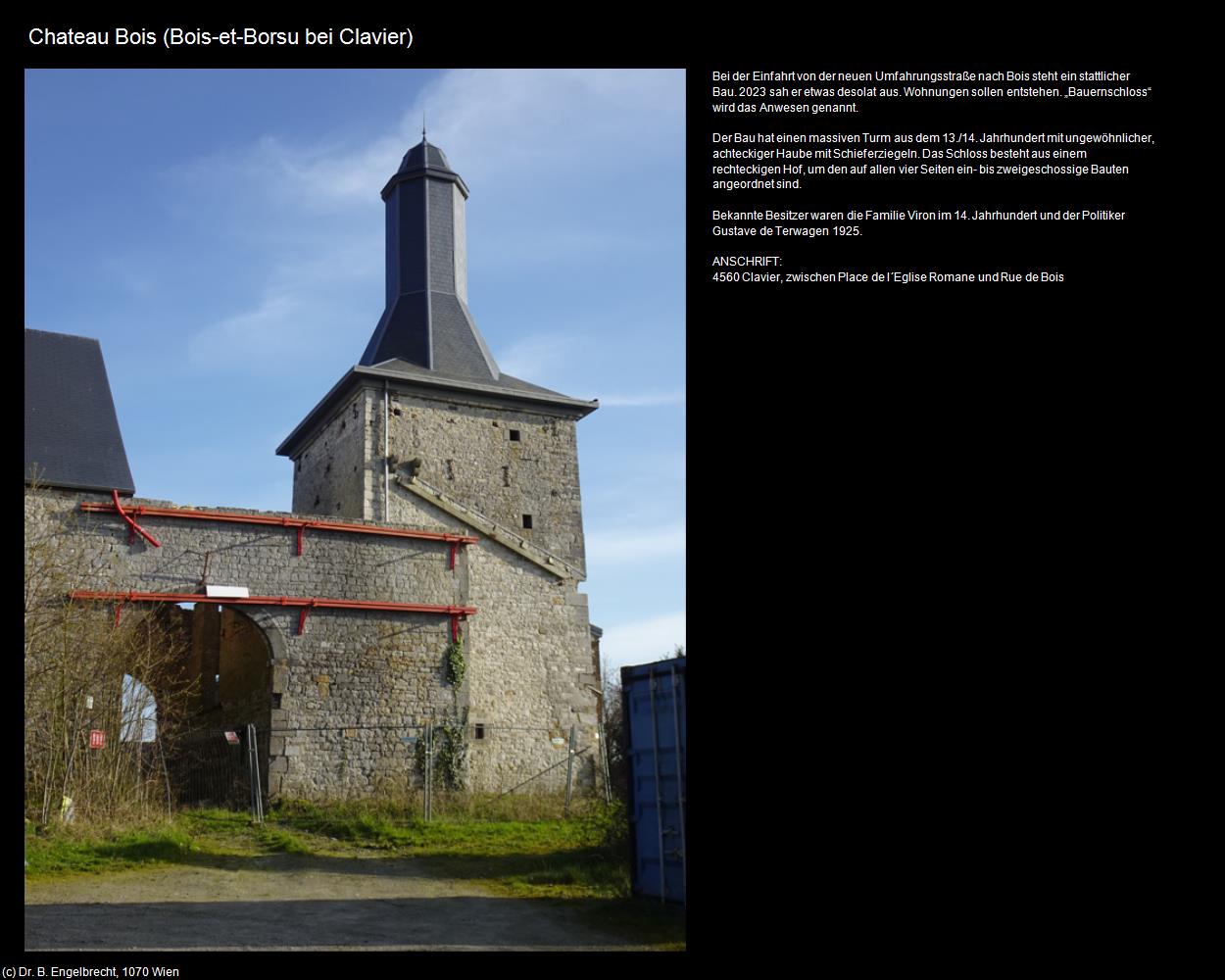 Chateau Bois (Bois-et-Borsu bei Clavier) in Kulturatlas-BELGIEN