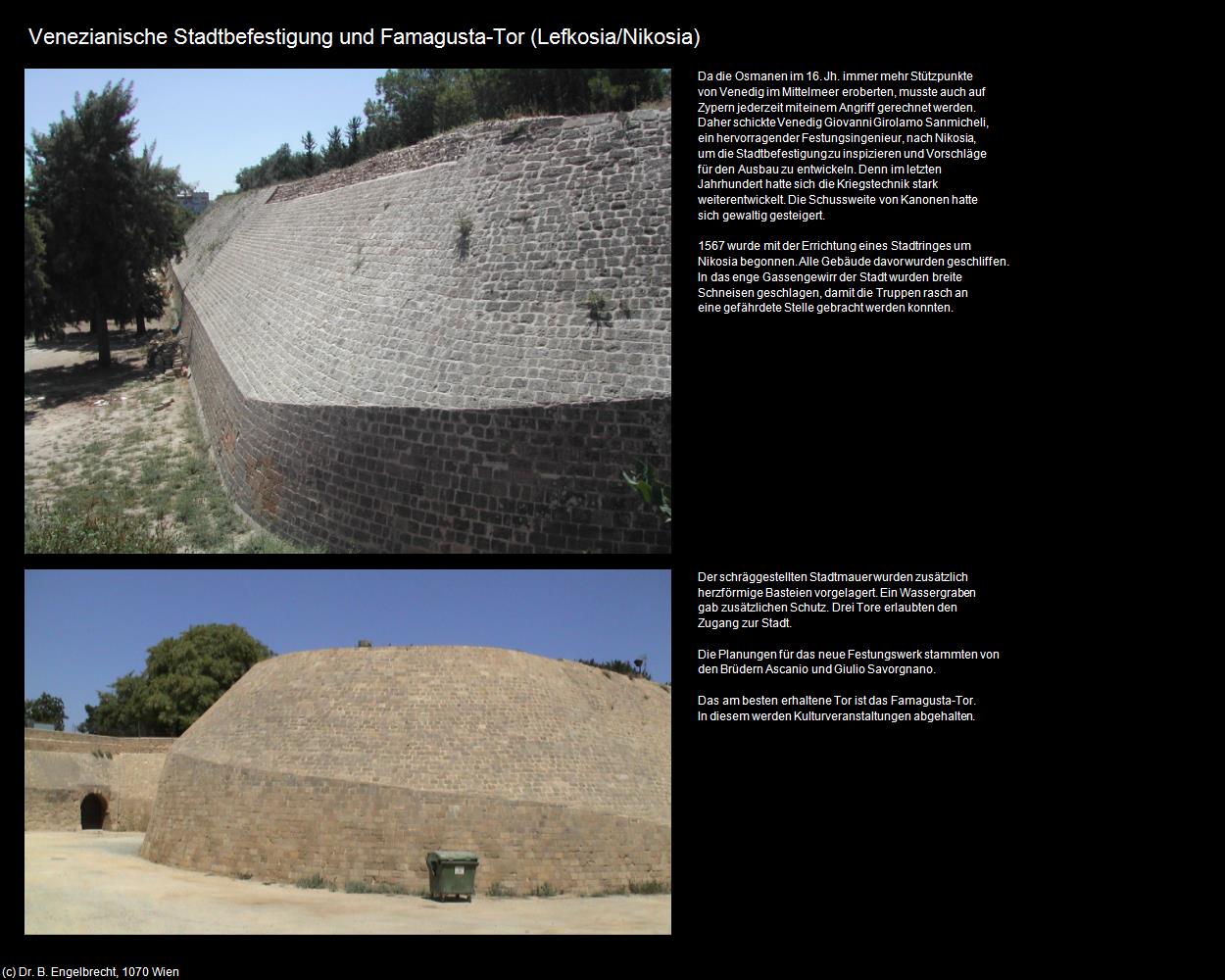 Venezianische Stadtbefestigung und Famagusta-Tor (Lefkosia-Nikosia/CY) in ZYPERN-Insel der Aphrodite