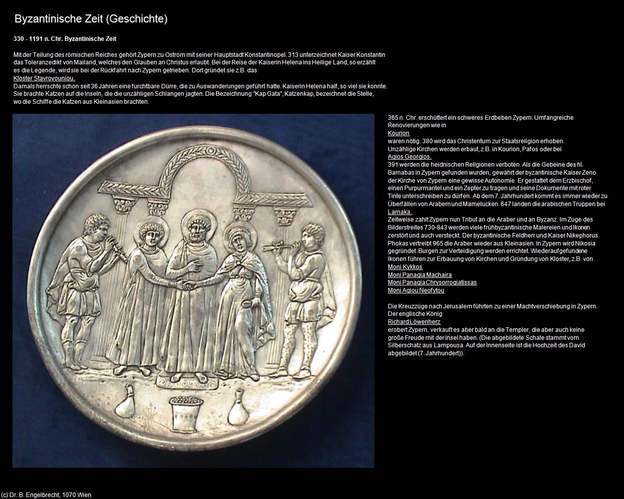 330 - 1191 Byzantinische Zeit (+Geschichte) in ZYPERN-Insel der Aphrodite(c)B.Engelbrecht