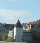 Wasserturm der Kleinseite und Josef Bozek (Praha-Mala Strana/Prager-Kleinseite)