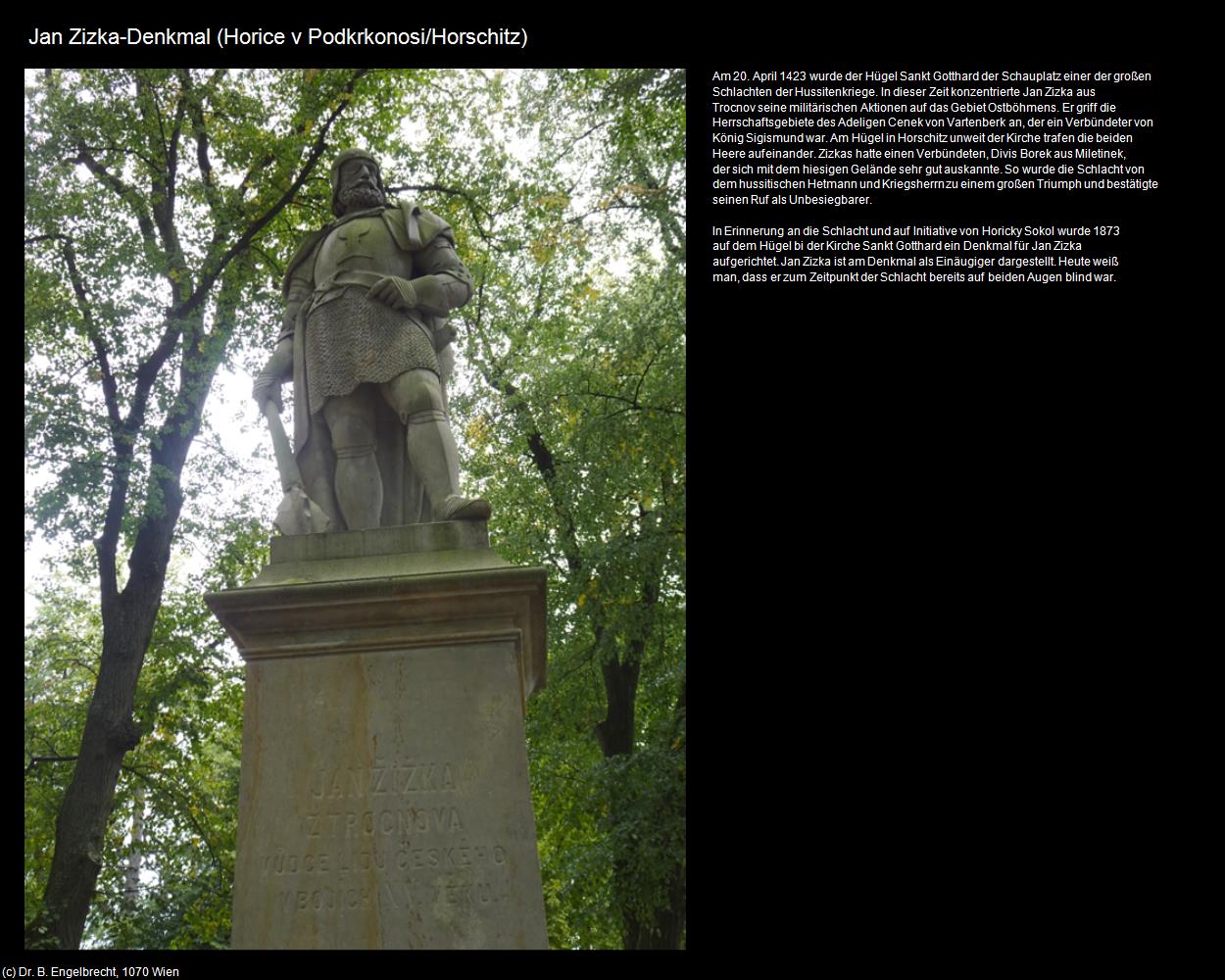 Jan Zizka-Denkmal (Horice v Podkrkonosi/Horschitz) in Kulturatlas-TSCHECHIEN