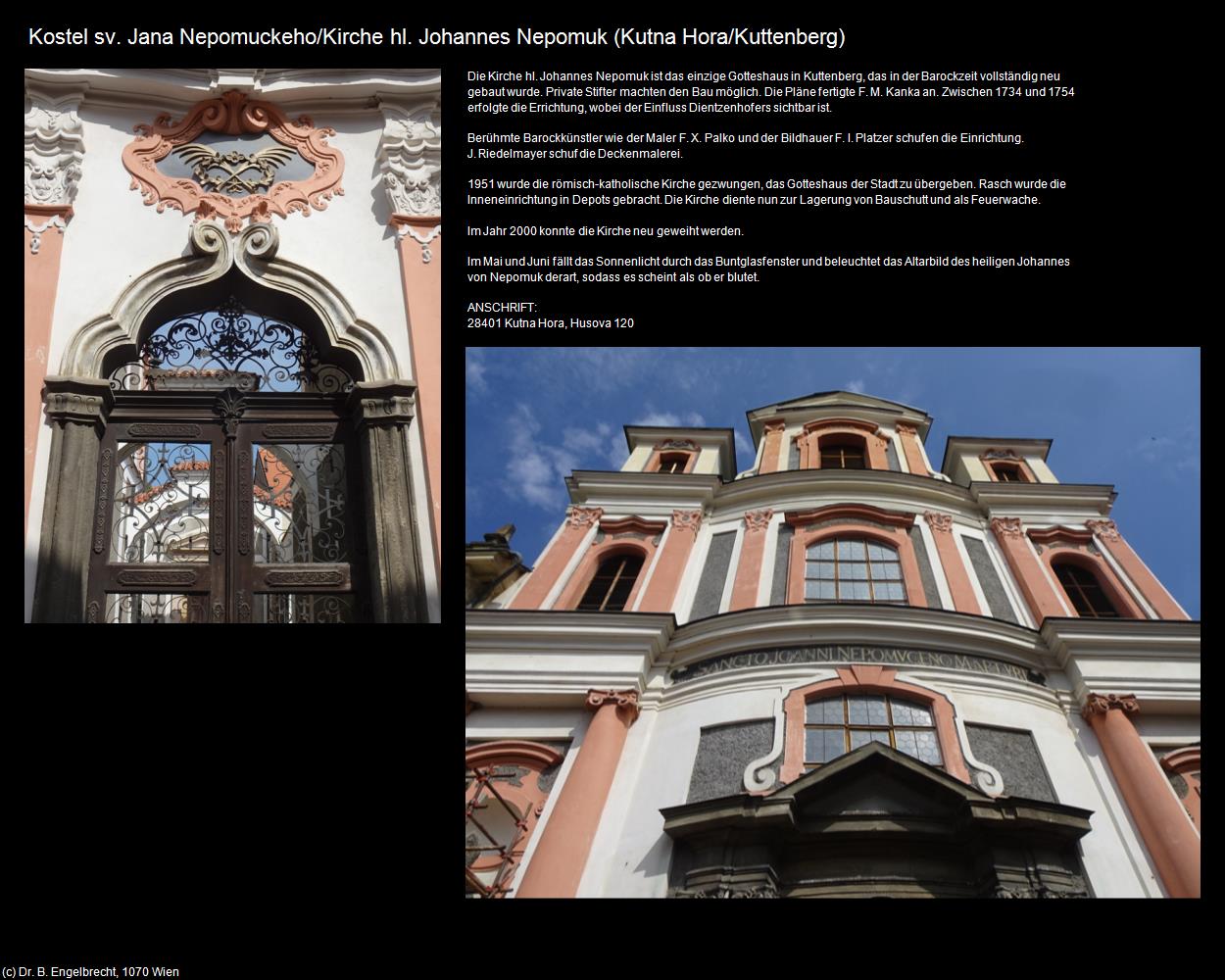 Kirche hl. Johannes Nepomuk (Kutna Hora/Kuttenberg) in Kulturatlas-TSCHECHIEN