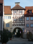 Morsbacher Tor und Bau der Stadtmauer (K&uuml;nzelsau)