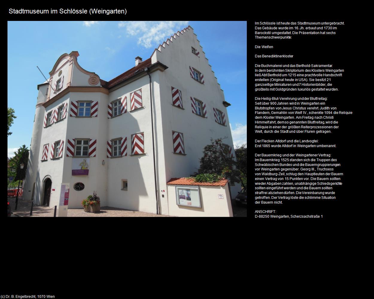 Stadtmuseum im Schlössle (Weingarten bei Ravensburg) in Kulturatlas-BADEN-WÜRTTEMBERG
