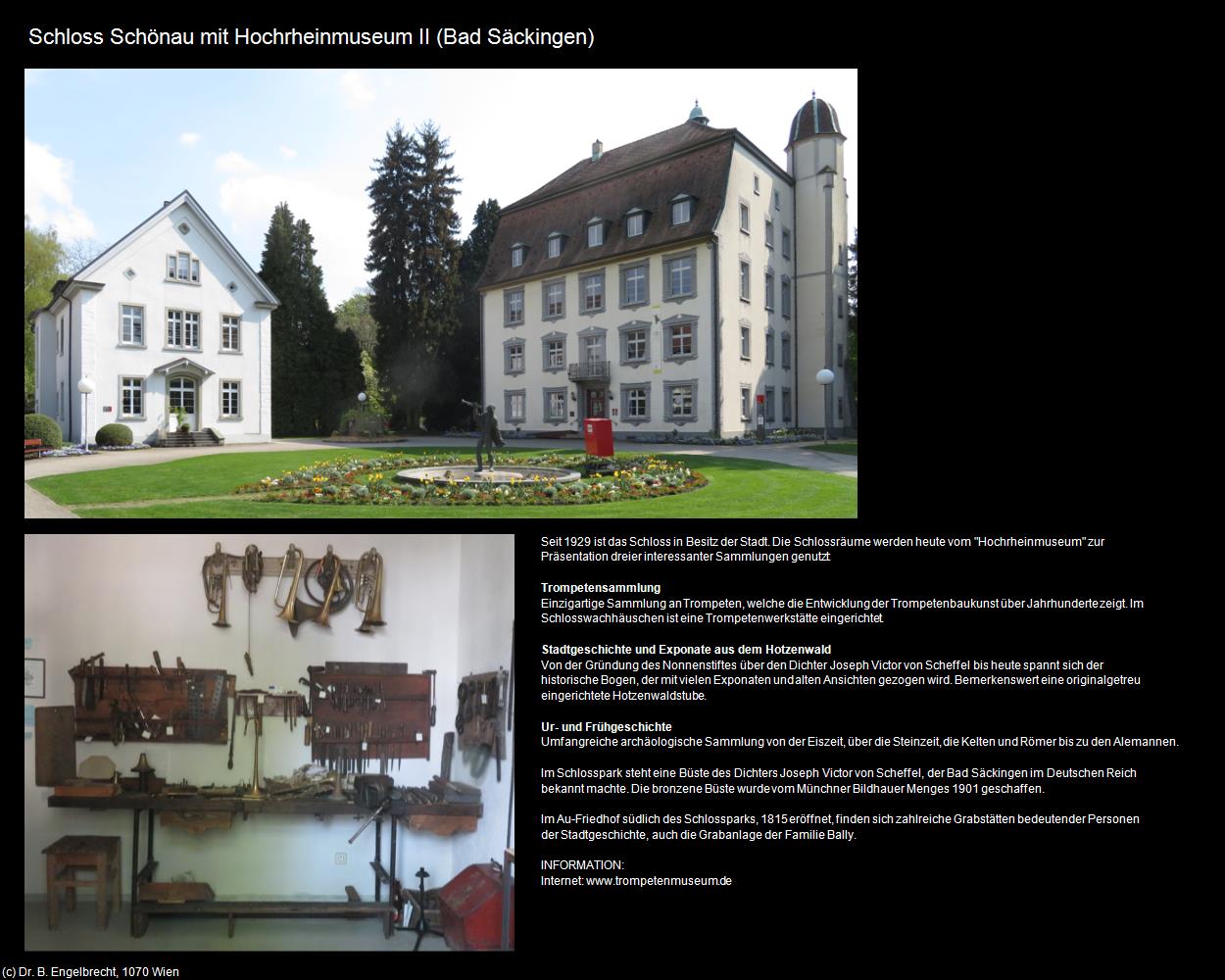 Schloss Schönau mit Hochrheinmuseum II (Bad Säckingen) in Kulturatlas-BADEN-WÜRTTEMBERG