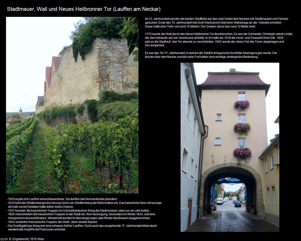 Stadtmauer und Heilbronner Tor (Lauffen am Neckar) in Kulturatlas-BADEN-WÜRTTEMBERG