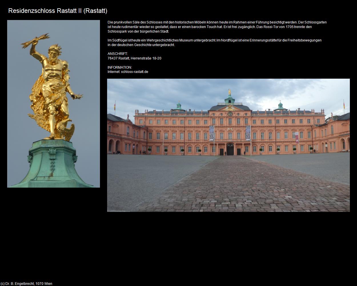 Schloss Rastatt II (Rastatt) in Kulturatlas-BADEN-WÜRTTEMBERG