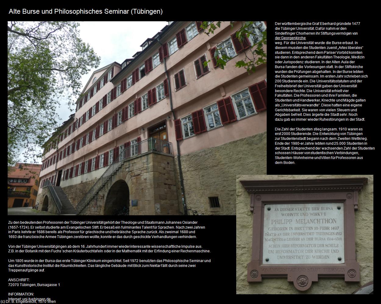 Alte Burse und Philosophisches Seminar (Tübingen) in Kulturatlas-BADEN-WÜRTTEMBERG(c)B.Engelbrecht