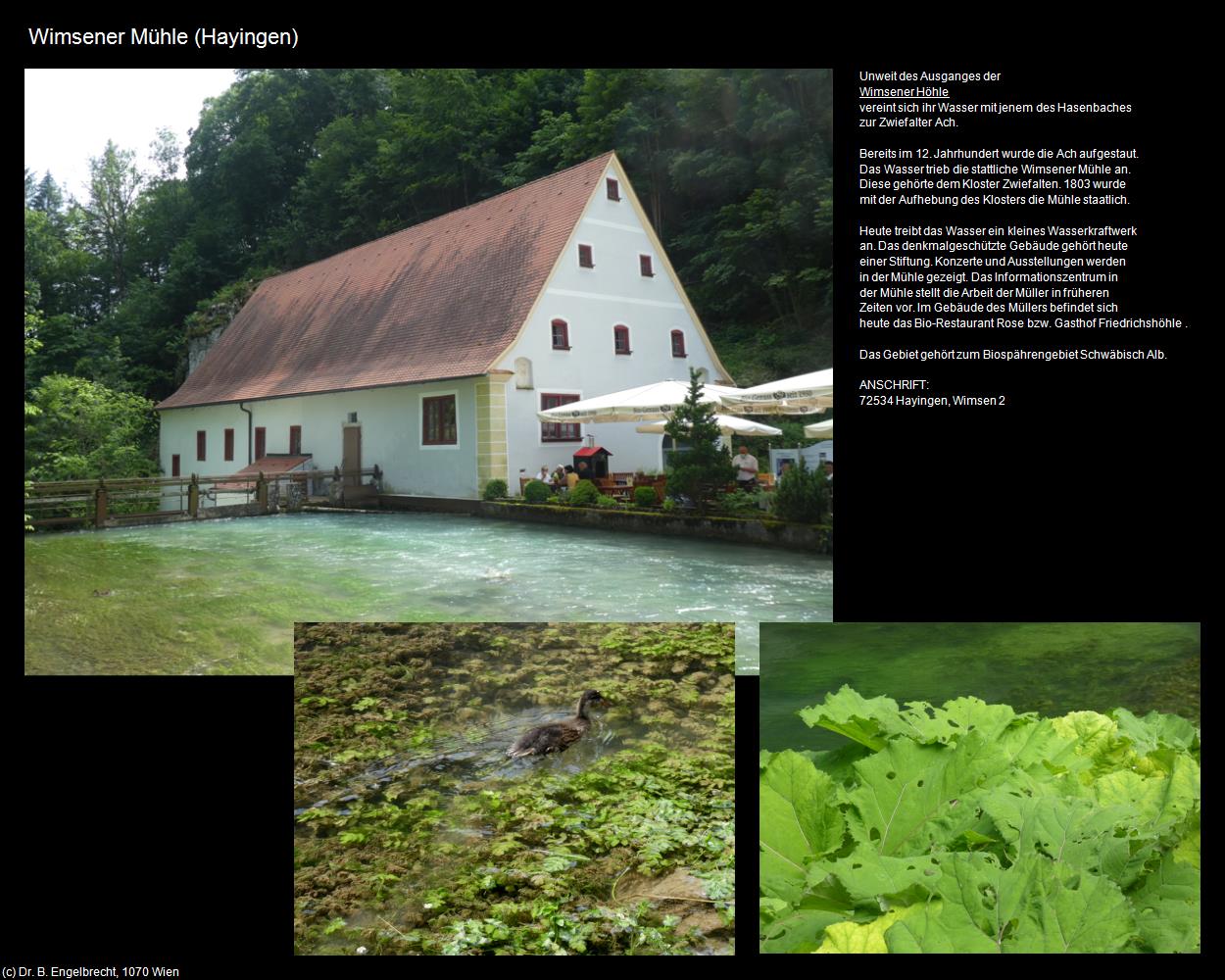 Wimsener Mühle (Hayingen) in Kulturatlas-BADEN-WÜRTTEMBERG(c)B.Engelbrecht