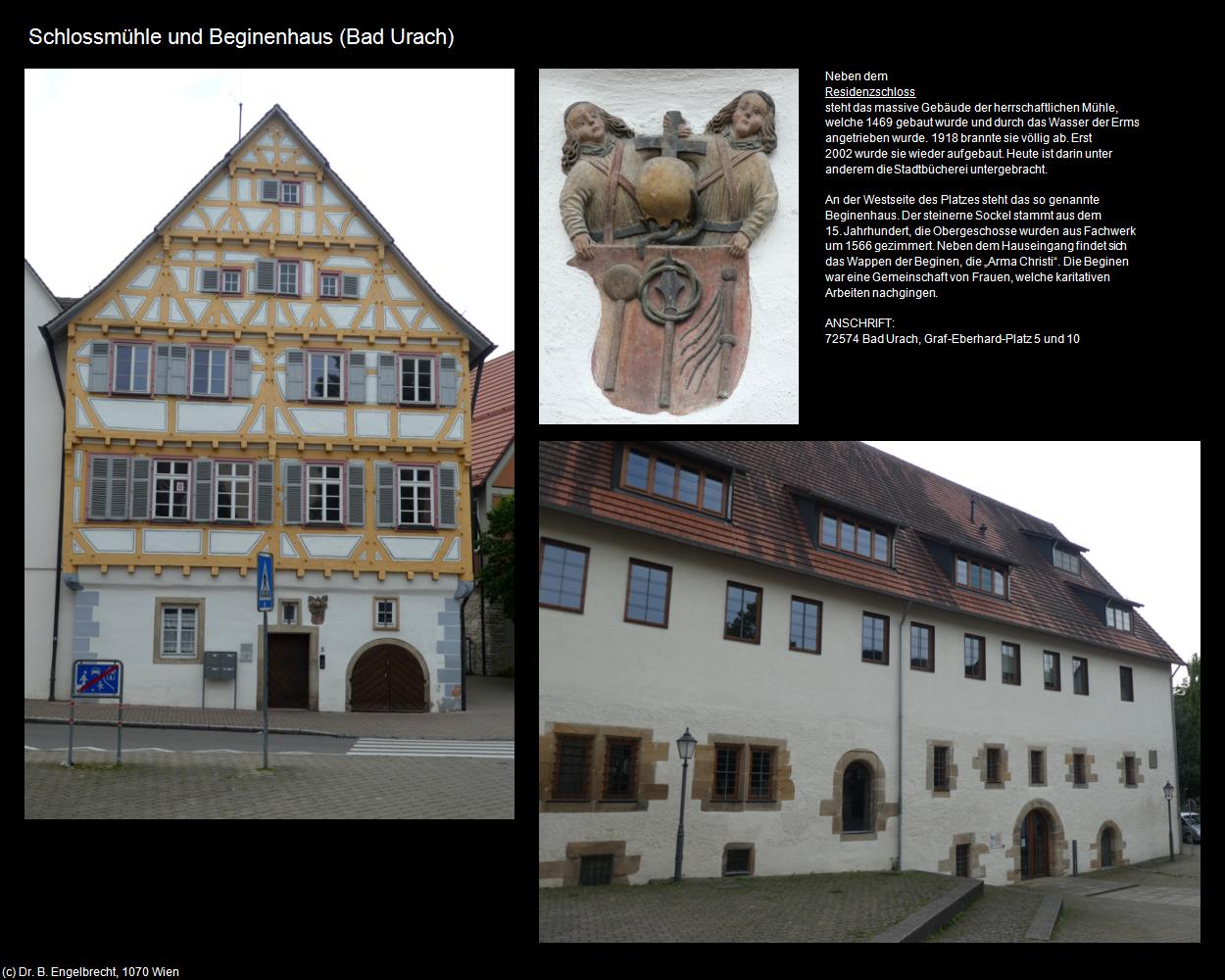 Schlossmühle und Beginenhaus (Bad Urach) in Kulturatlas-BADEN-WÜRTTEMBERG(c)B.Engelbrecht