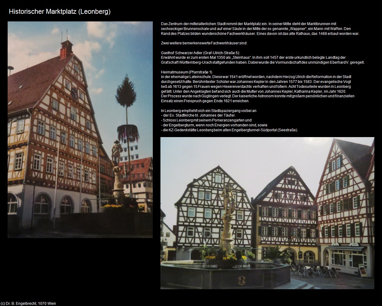 Hist. Marktplatz (Leonberg) (Leonberg) in Kulturatlas-BADEN-W&Uuml;RTTEMBERG