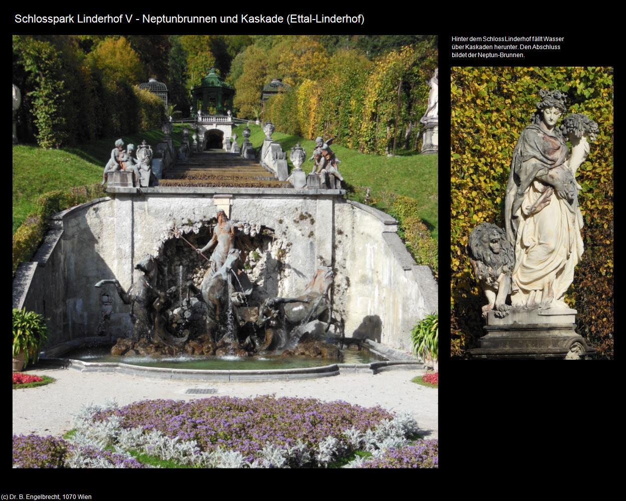 Neptunbrunnen und Kaskade (Linderhof) (Ettal-Linderhof ) in Kulturatlas-BAYERN
