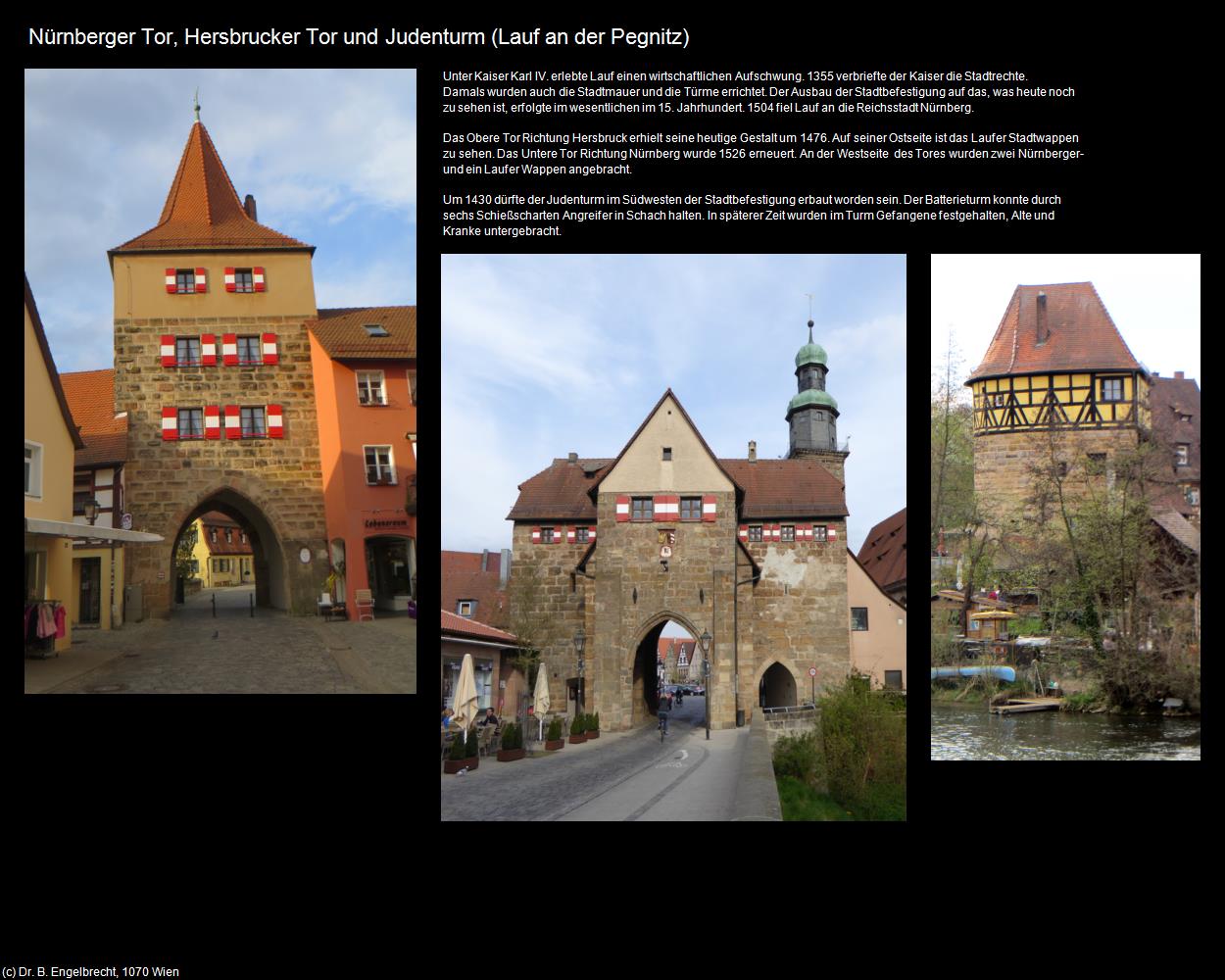 Nürnberger Tor, Hersbrucker Tor und Judenturm  (Lauf an der Pegnitz) in Kulturatlas-BAYERN