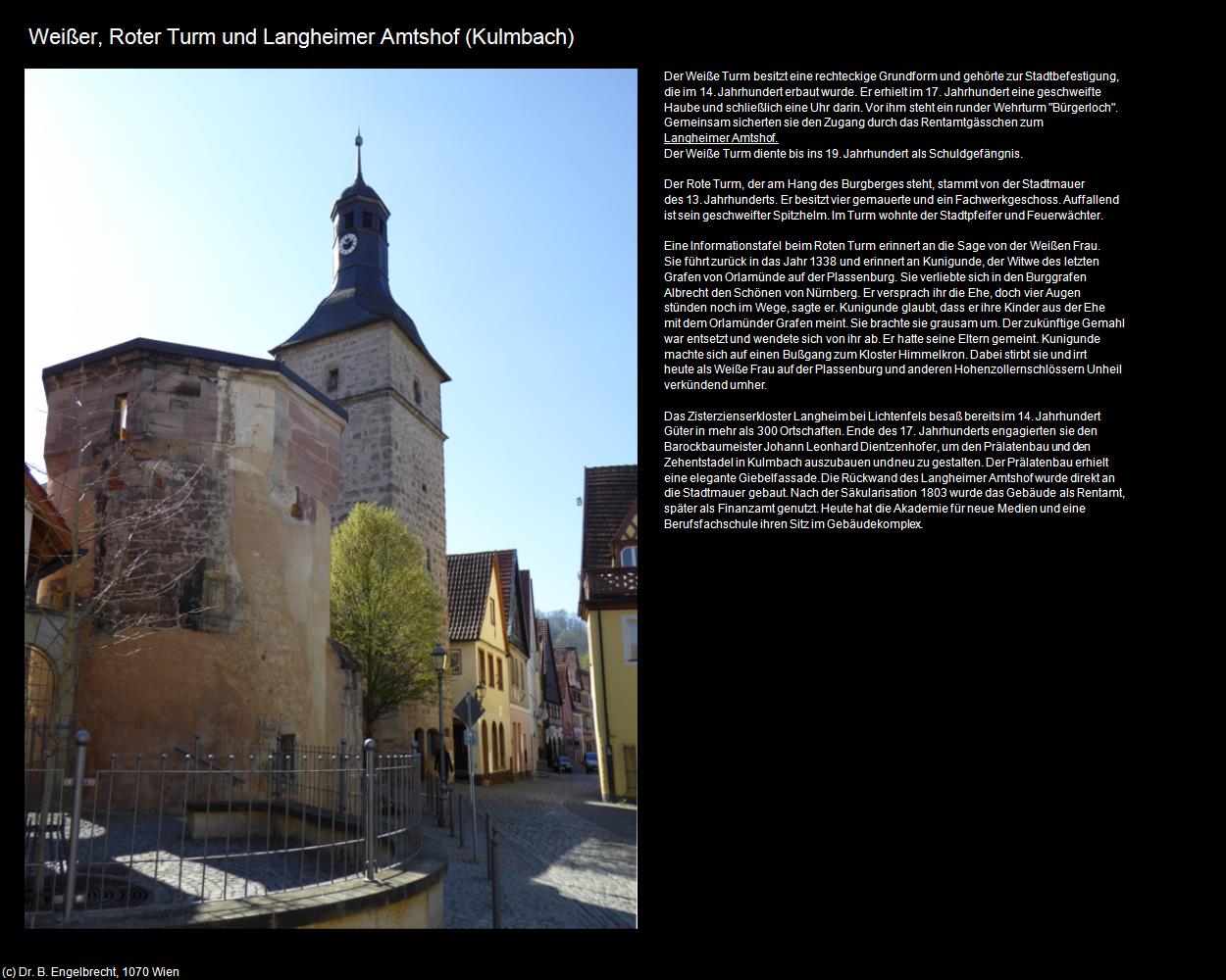 Weißer, Roter Turm und Langheimer Amtshof (Kulmbach) in Kulturatlas-BAYERN(c)B.Engelbrecht