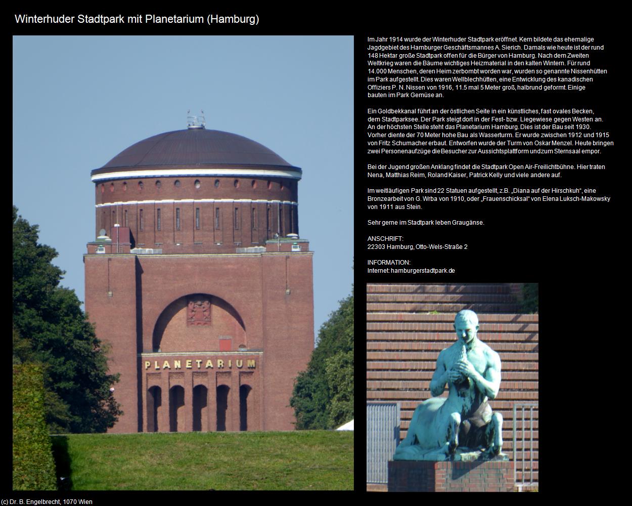 Winterhuder Stadtpark mit Planetarium (Hamburg-Nord) (Hamburg (DEU-HH) ) in Kulturatlas-NORDDEUTSCHLAND