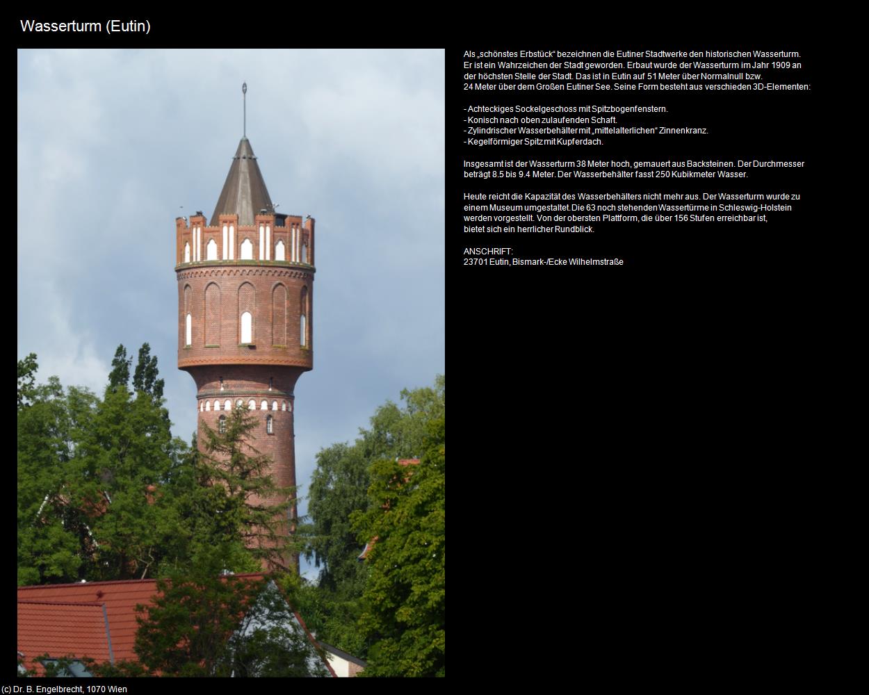 Wasserturm (Eutin (DEU-SH)) in Kulturatlas-NORDDEUTSCHLAND