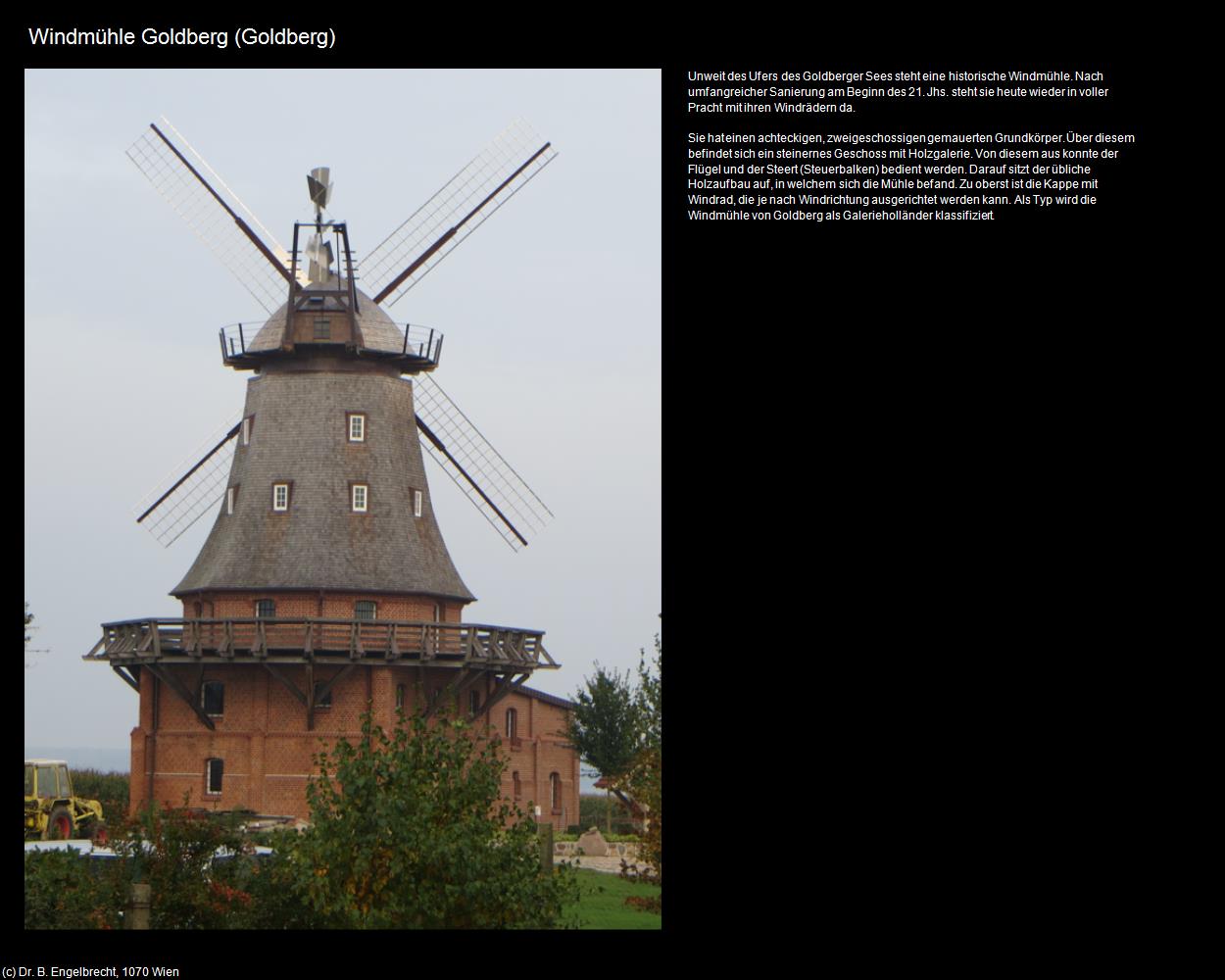 Windmühle (Goldberg) in Kulturatlas-MECKLENBURG-VORPOMMERN