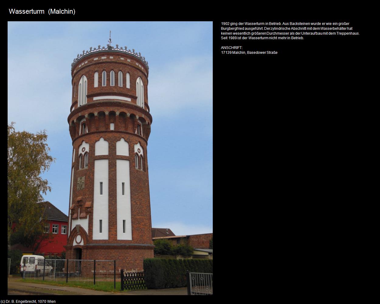 Wasserturm (Malchin) in Kulturatlas-MECKLENBURG-VORPOMMERN