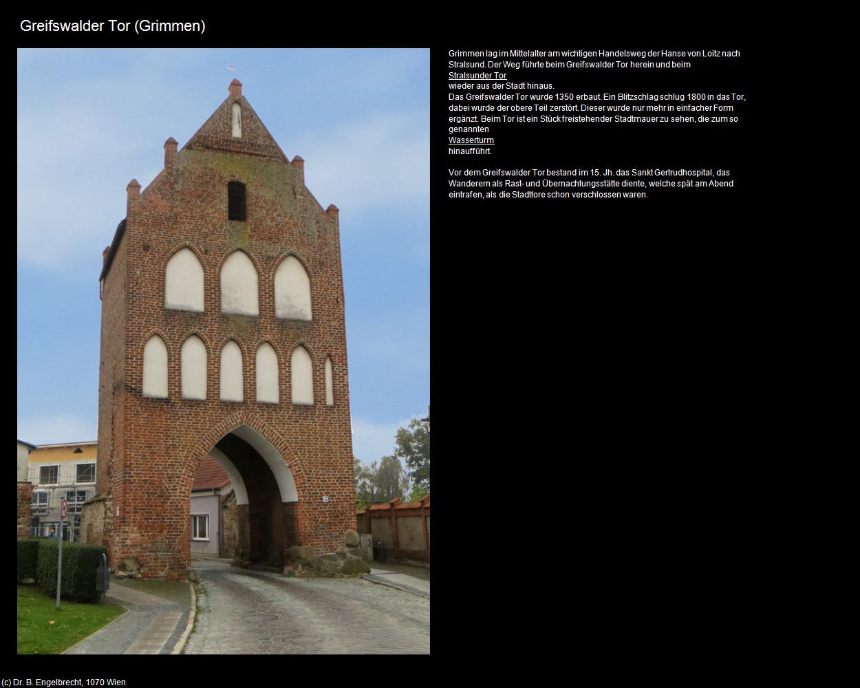 Greifswalder Tor (Grimmen) in Kulturatlas-MECKLENBURG-VORPOMMERN(c)B.Engelbrecht