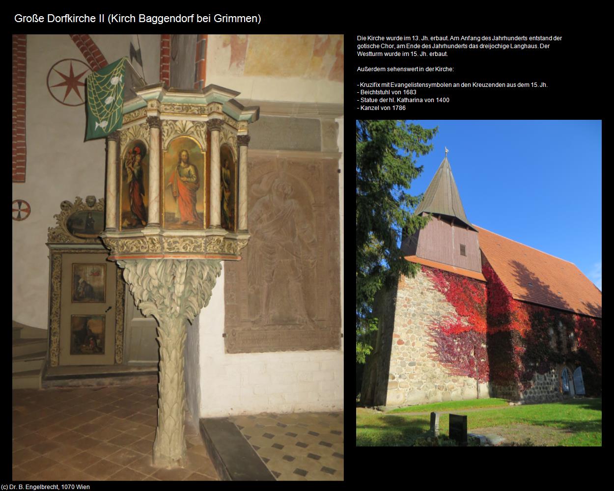 Große Dorfkirche II (Kirch Baggendorf bei Grimmen) in Kulturatlas-MECKLENBURG-VORPOMMERN