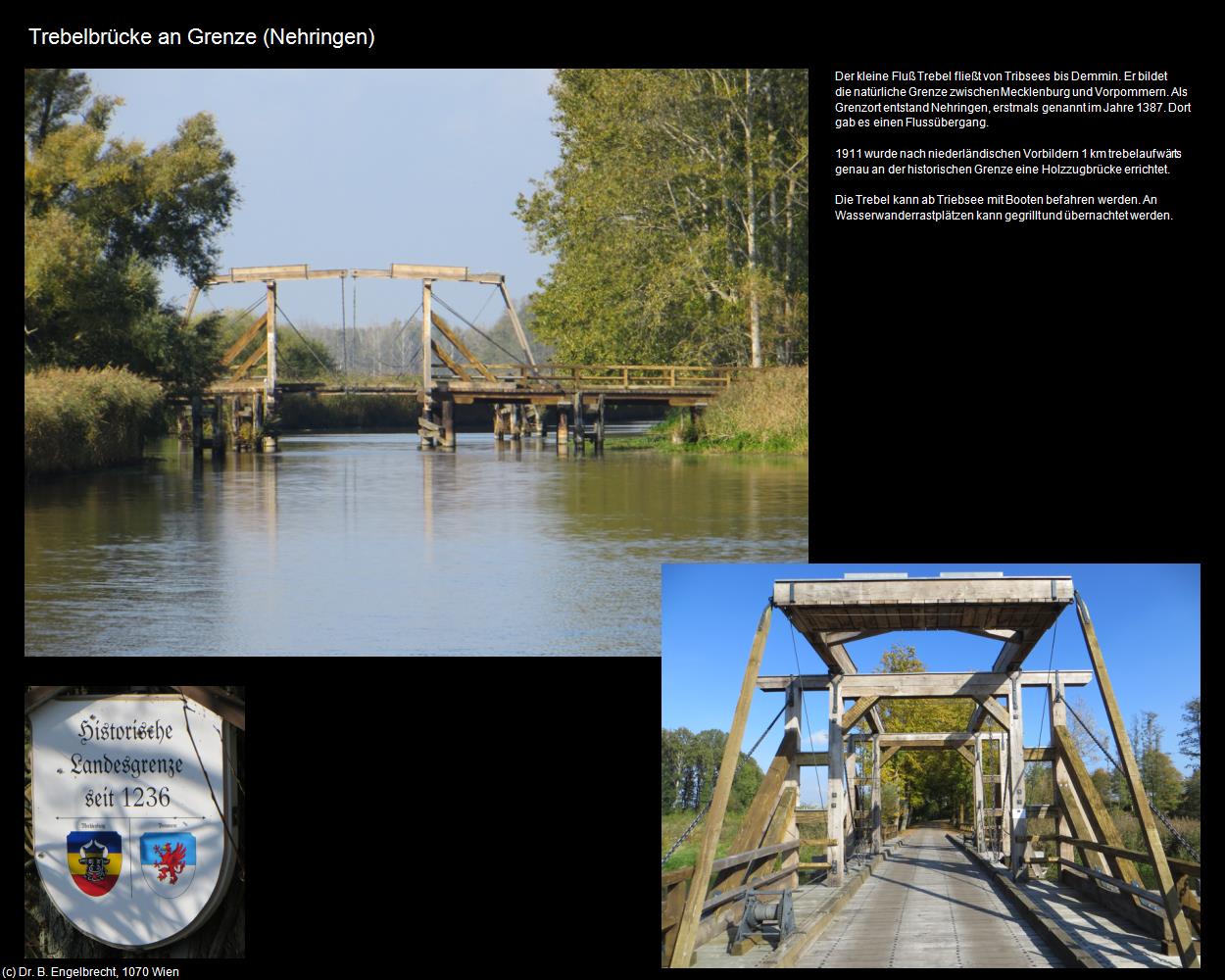 Trebelbrücke an Grenze (Nehringen) in Kulturatlas-MECKLENBURG-VORPOMMERN