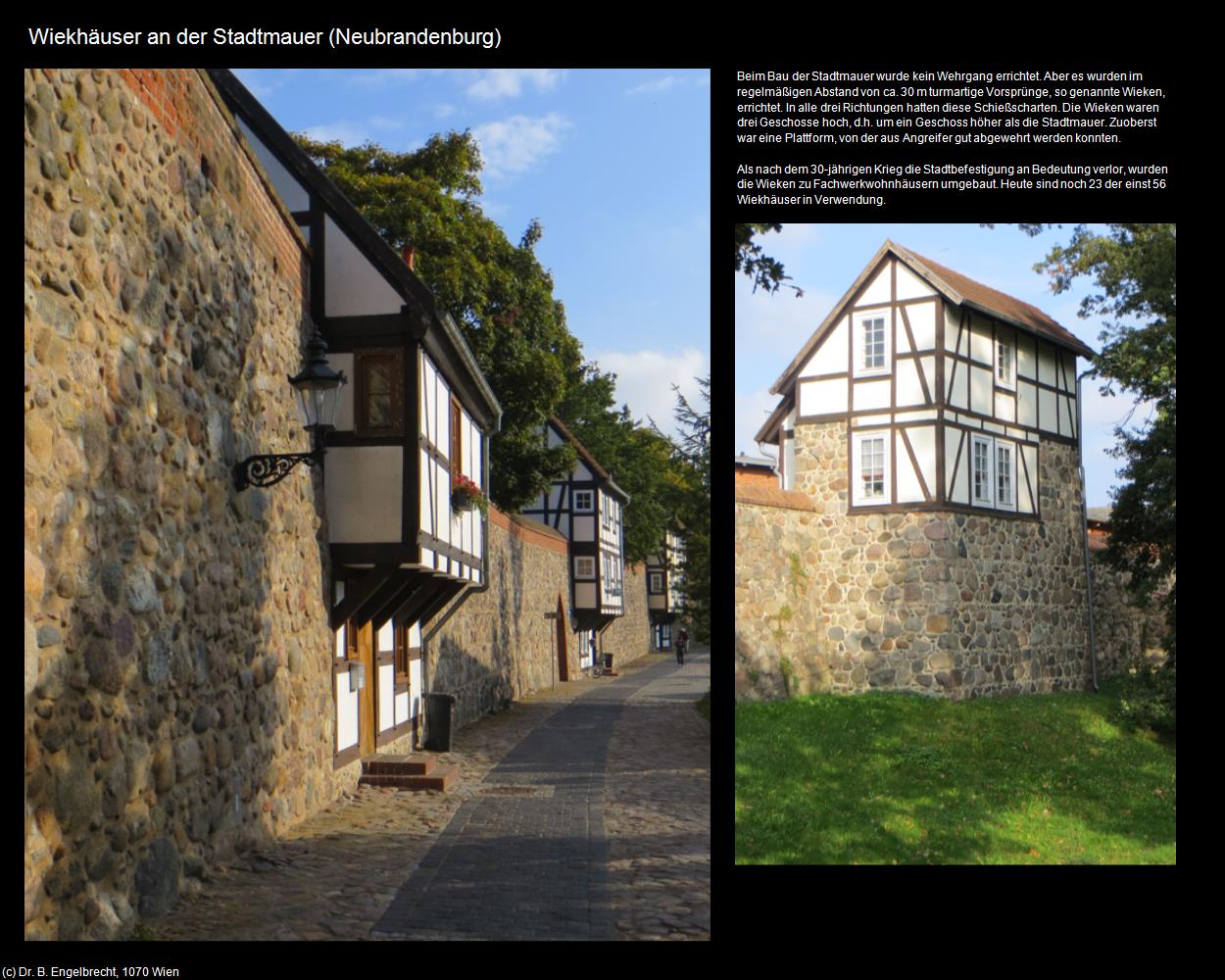 Wiekhäuser an der Stadtmauer  (Neubrandenburg) in Kulturatlas-MECKLENBURG-VORPOMMERN