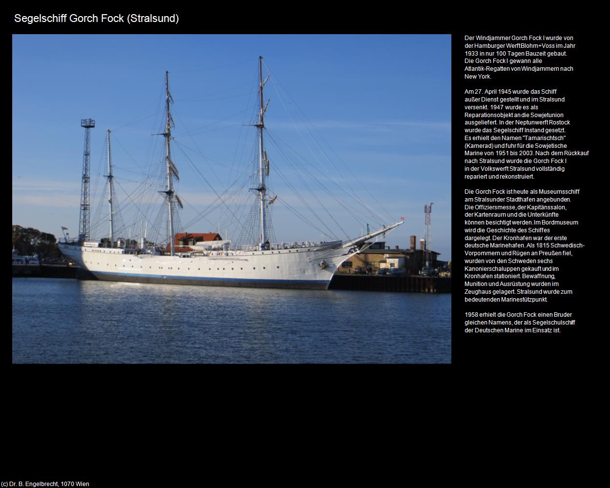 Segelschiff Gorch Fock I (Stralsund) in Kulturatlas-MECKLENBURG-VORPOMMERN