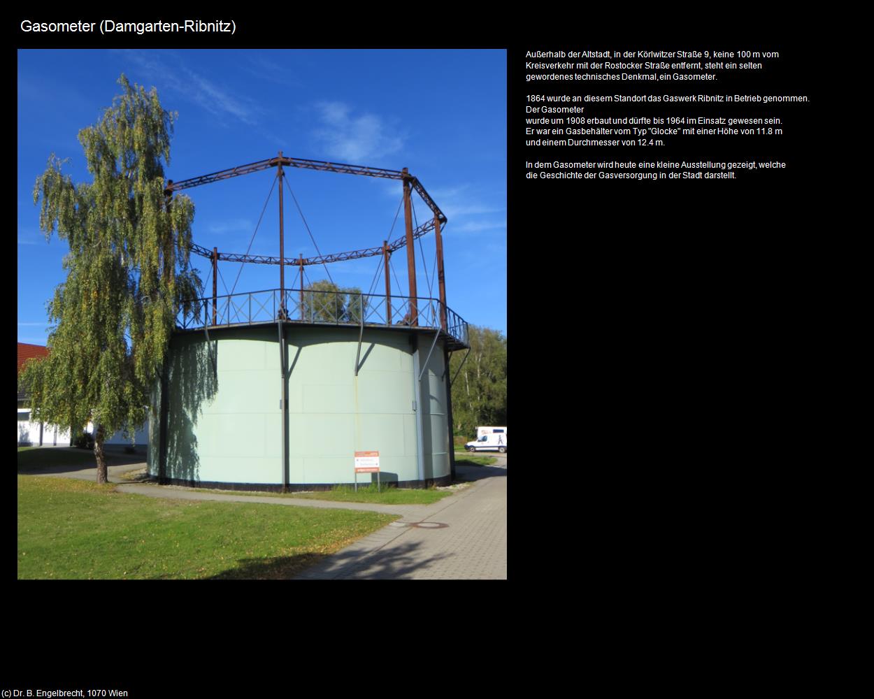 Gasometer (Damgarten-Ribnitz ) in Kulturatlas-MECKLENBURG-VORPOMMERN