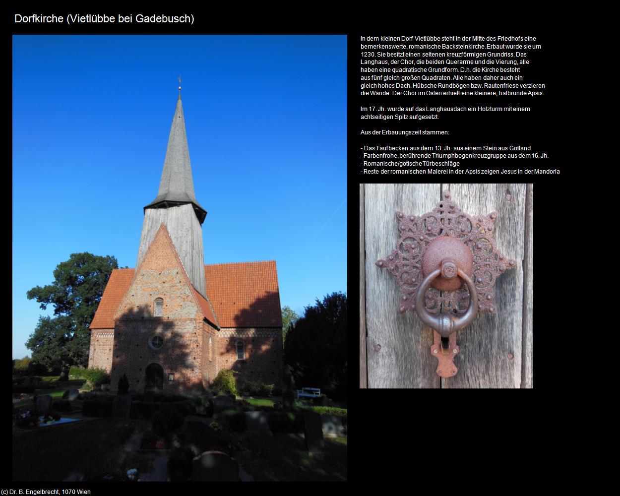 Dorfkirche  (Vietlübbe bei Gadebusch) in Kulturatlas-MECKLENBURG-VORPOMMERN