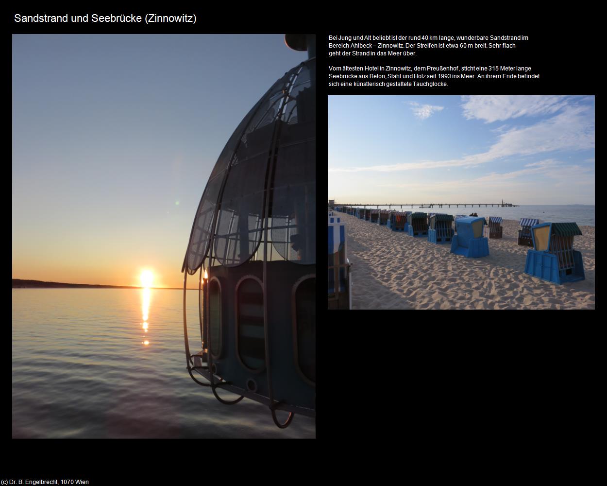 Sandstrand und Seebrücke (Zinnowitz) in Kulturatlas-MECKLENBURG-VORPOMMERN