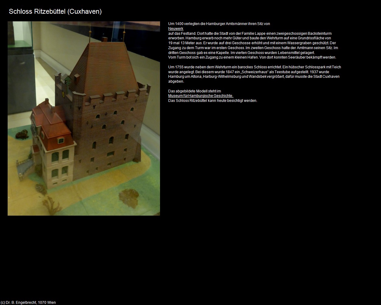 Schloss Ritzeb&uuml;ttel (Cuxhaven) in Kulturatlas-NIEDERSACHSEN(c)B.Engelbrecht