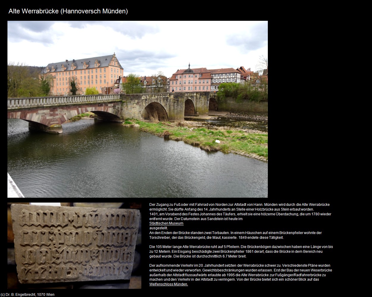 Alte Werrabr&uuml;cke (Hannoversch M&uuml;nden) in Kulturatlas-NIEDERSACHSEN(c)B.Engelbrecht